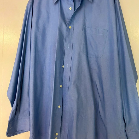 Men’s Enro ultra pinpoint Button Down Dress shirt 17.5 34/35 - Picture 2 of 3